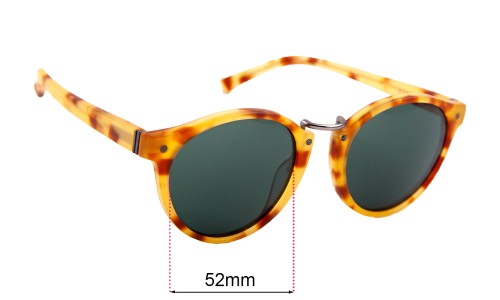 Von Zipper Stax Replacement Sunglass Lenses - 52mm wide 