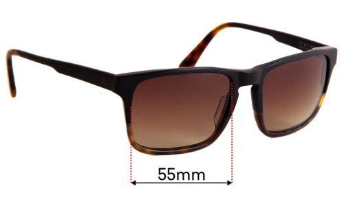 Sunglass Fix Replacement Lenses for Vuarnet District VL1619 - 55mm Wide 