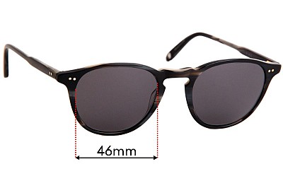 Garrett Leight Hampton Ersatzlinsen 46mm wide 