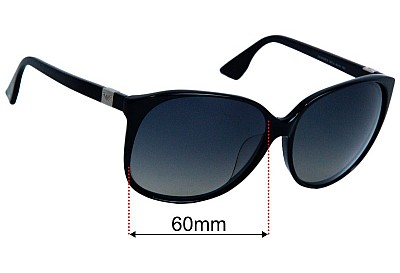 Emporio Armani EA9713/F/S Replacement Lenses 60mm wide 