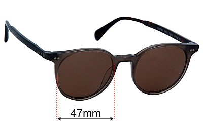 Oliver Peoples OV5318U Delray Replacement Lenses 47mm wide 