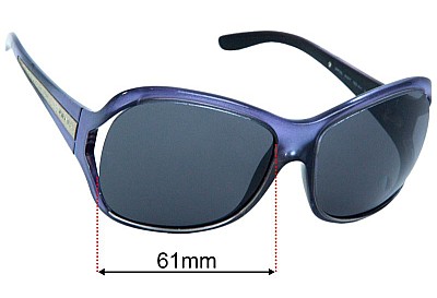 Prada SPR05L & PR05LS Lentilles de Remplacement 61mm wide 