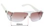 Sunglass Fix Replacement Lenses for Von Zipper Brooklyn - 62mm Wide 