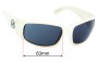 Sunglass Fix Ersatzgläser für Von Zipper Papa G - 63mm Wide 