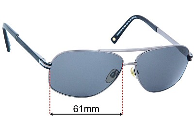 Alex Perry AP Men Sun Rx 04 Replacement Lenses 61mm wide 