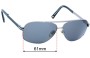 Sunglass Fix Ersatzgläser für Alex Perry AP Men Sun Rx 04 - 61mm Wide 