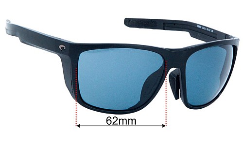 Costa Del Mar Ferg XL Replacement Lenses 62mm wide 