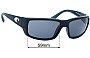 Sunglass Fix Lentes de Repuesto para Costa Del Mar Fantail - 59mm Wide 