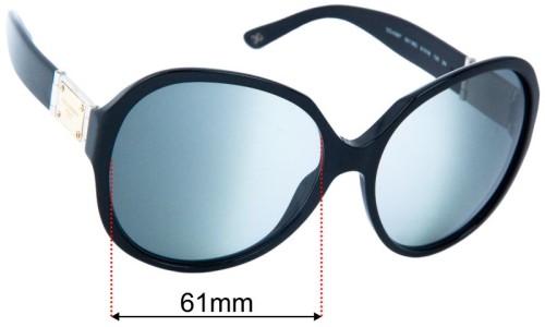 Dolce & Gabbana DG4087 Replacement Lenses 61mm wide 