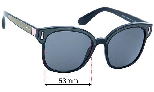 Prada SPR 05U Replacement Lenses 53mm wide 