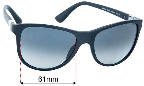 Prada SPR20S & PR20SS Replacement Lenses 56mm wide 