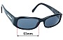 Sunglass Fix Replacement Lenses for Prada SPR03E - 53mm Wide 