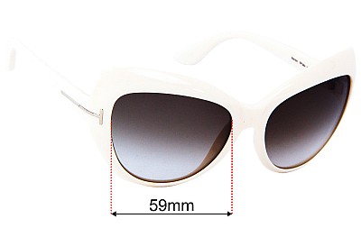 Tom Ford Bardot TF284 Lentilles de Remplacement 59mm wide 