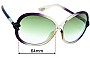 Sunglass Fix Ersatzgläser für Tom Ford Sonja TF185 - 64mm Wide 