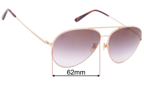 Tom Ford TF417-D Replacement Lenses 62mm wide 
