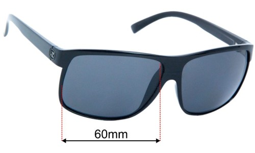 Von Zipper Sidepipe Replacement Lenses 60mm wide 