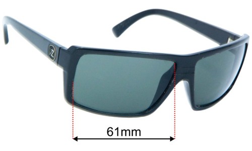 Von Zipper Snark Replacement Lenses 61mm wide 