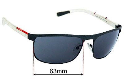 Prada SPS54Q & PS54QS Replacement Lenses 63mm wide 