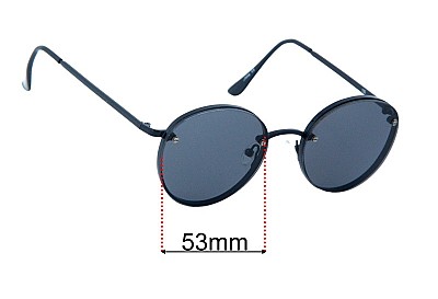 Quay Farrah Replacement Lenses 53mm wide 