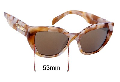 Prada SPRA09 Lentilles de Remplacement 53mm wide 