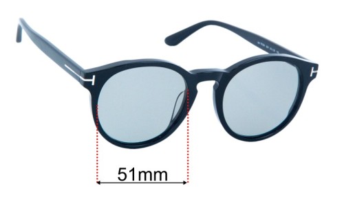 Tom Ford Ian TF591 Replacement Lenses 51mm wide 