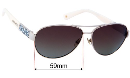 Sunglass Fix Ersatzgläser für Jimmy Choo Baba/S - 59mm Wide Sunglass Fix Ersatzgläser für Jimmy Choo Baba/S - 59mm Wide