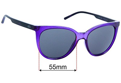 Armani Exchange AX 4072S Replacement Lenses 55mm wide 