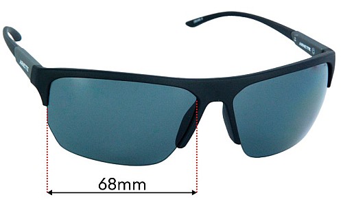 Arnette Dean II AN4308 Replacement Lenses 68mm wide 