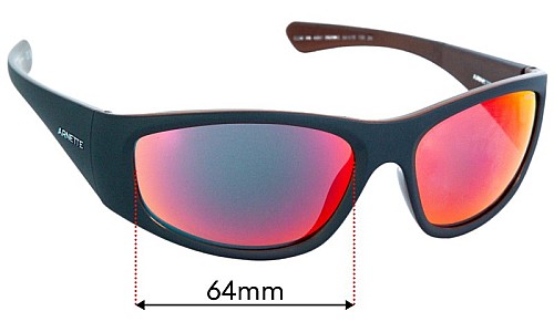 Arnette Ilum AN4331 Replacement Lenses 64mm wide 