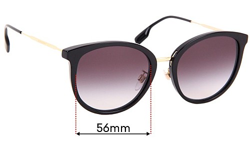 Burberry B 4289-D Lentilles de Remplacement 56mm wide 