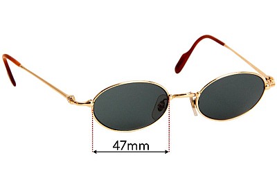 Cartier 2728186 Replacement Lenses 47mm wide 