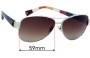 Sunglass Fix Ersatzgläser für Coach HC7003 Kristina - 59mm Wide 
