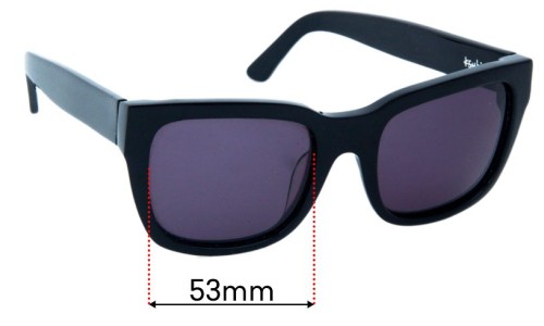 Ksubi Tiga  Replacement Lenses 53mm wide 