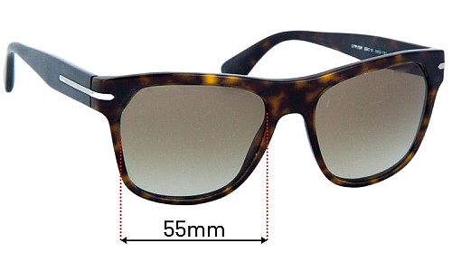 Prada SPR03R Lentes de Repuesto 55mm wide 