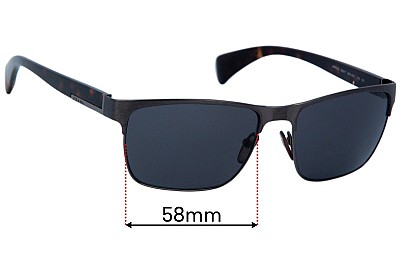 Prada SPR51O Replacement Lenses 58mm wide 