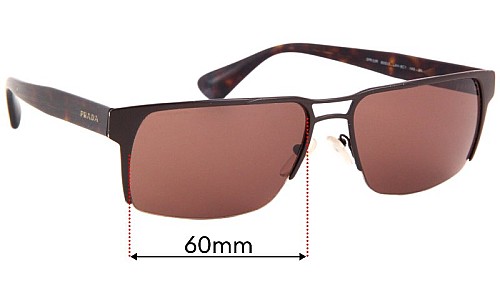 Prada SPR52R Replacement Lenses 60mm wide 