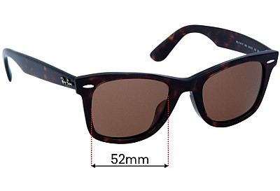 Ray-Ban RB2140-F Wayfarer Ersatzlinsen 52mm wide 