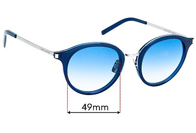 Yves Saint Laurent SL 91 Lentes de Repuesto 49mm wide 