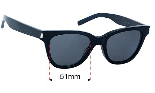 Saint Laurent  SL 51 Small Replacement Lenses 51mm wide 