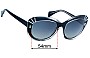 Sunglass Fix Replacement Lenses for Alexander McQueen AMQ 4214/S - 54mm Wide 