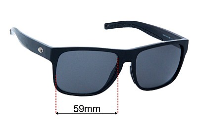 Costa Del Mar Spearo XL Lentes de Repuesto 59mm wide 