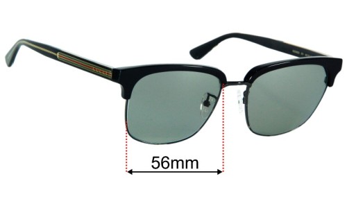 Gucci GG0382S Lentes de Repuesto 56mm wide 