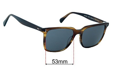 Oliver Peoples OV5419SU Lachman Sun Replacement Lenses 53mm wide 