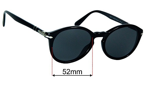 Persol 3237-S Ersatzlinsen 52mm wide 