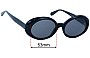 Sunglass Fix Lentes de Repuesto para Saint Laurent  SL 121 Nicole - 53mm Wide 