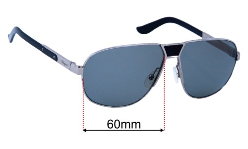 Sunglass Fix Replacement Lenses for Salvatore Ferragamo SF137SP 60mm Salvatore Ferragamo SF137SP Replacement Lenses 60mm wide