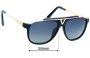 Sunglass Fix Replacement Lenses for Louis Vuitton  Mascot Z0936E - 59mm Wide 