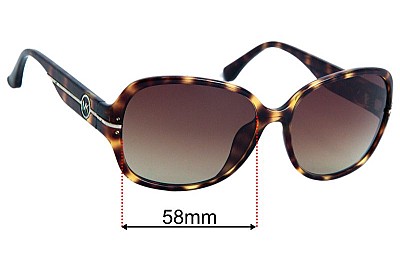 Michael Kors M2857S Mackenzie Replacement Lenses 58mm wide 