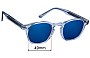 Sunglass Fix Replacement Lenses for Yussimi 201453 - 49mm Wide 