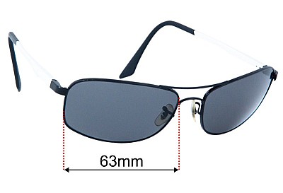 Ray-Ban RB3484 Ersatzlinsen 63mm wide 